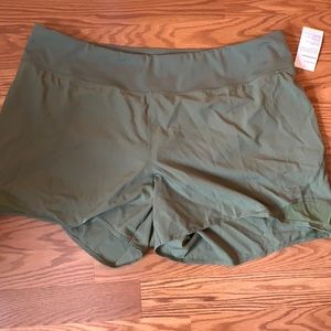 Green sports shorts